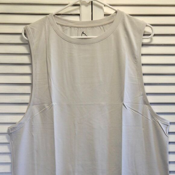 NWT ROKWOLF ESCAPE TANK TOP LUNAR ROCK PIMA COTTON/MODAL/SPANDEX OVERSIZED LARGE - Picture 3 of 10